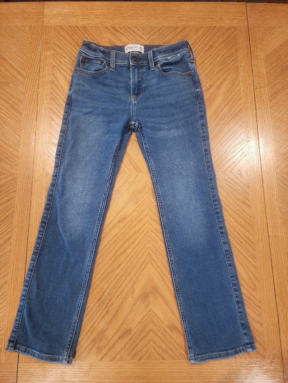 Abercrombie Kids Jeans Size 9/10 Regular Straight Leg Medium Wash Blue Denim